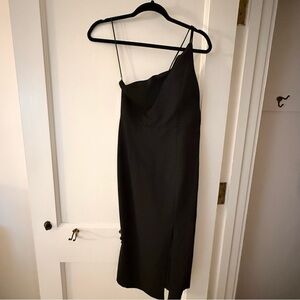 Hello Molly One Shoulder Black Dress